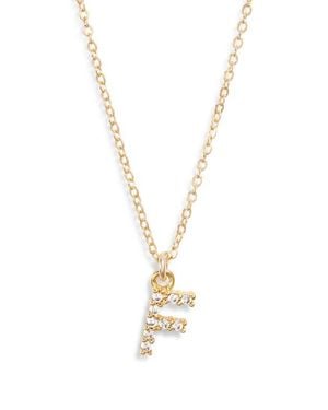 SET & STONES Gemma Initial Necklace - Metallic