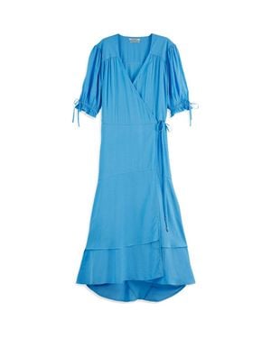 Scotch & Soda Wrap Midi Dress - Blue
