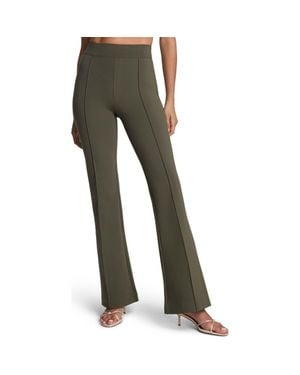 Spanx High Waist Flare Leg Stretch Ponte Pants - Green