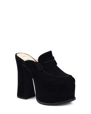 Zigi Harlen Platform Penny Loafer Mule - Black
