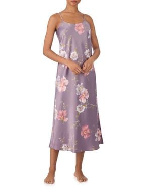 Ralph Lauren Floral Satin Ballet Nightgown - Multicolor