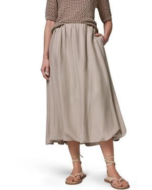 Donna Karan Linen Blend Bubble Skirt - Natural