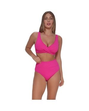 Pacifica by Sunsets Hannah High Waist Bikini Swim Bottoms - Pink