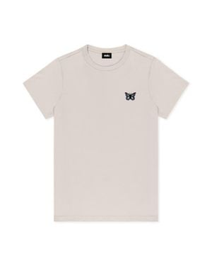 Alix Butterfly Short Sleeve Classic Cotton Tee - White