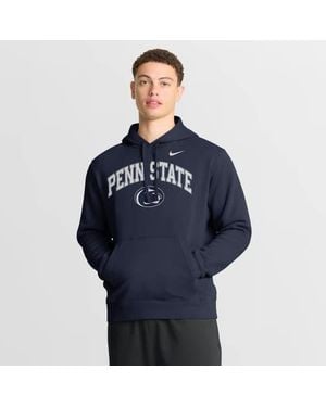 Nike Penn State Nittany Lions Club Fleece Arch Pullover Hoodie - Blue