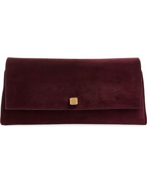 KHAITE Audrey Suede Clutch - Red