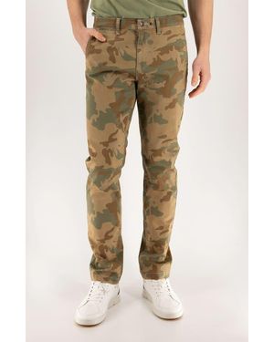 DEVIL-DOG DUNGAREES Cotton Stretch Twill Chinos - Natural