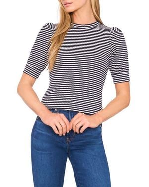 Halogen® Stripe Puff Sleeve T-Shirt - Blue