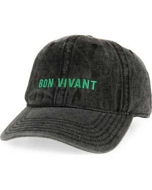 Clare V. Embroidered Cotton Denim Baseball Cap - Green