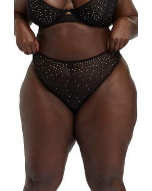 Playful Promises Gabi Fresh Lydia High Waist Thong - Black