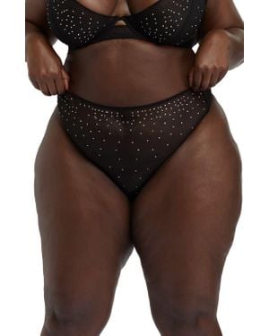 Playful Promises Gabi Fresh Lydia High Waist Thong - Black