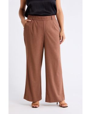Wit & Wisdom Skyrise High Rise Wide Leg Pants - Brown