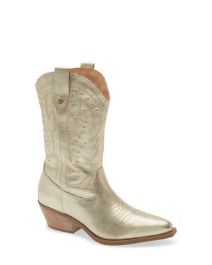 BOTTER Metallic Western Boot - White