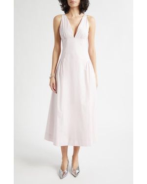 Posse Lindie Fit & Flare Midi Dress - White