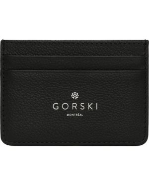 Gorski Leather Card Holder - Black