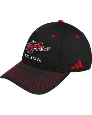 adidas Nc State Wolfpack Slouch Adjustable Hat - Black