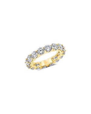 Crislu Brilliant Cut Eternity Band Ring - Metallic