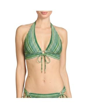 Robin Piccone Emilia Keyhole Bikini Top - Green