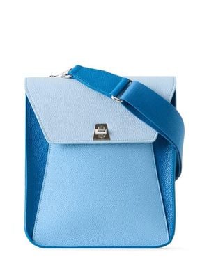 Akris Small Anouk Leather Crossbody Bag - Blue
