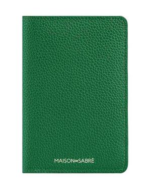 Maison De Sabre Leather Passport Holder - Green
