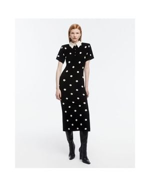 Dodiee Devon Polka Dot Midi Dress - Black