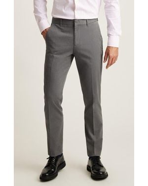 Bonobos Jetsetter Flat Front Stretch Wool Dress Pants - Gray