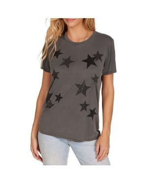 Lauren Moshi Wolf Crystal Multi Stars Top - Gray