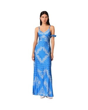 Maje Patterned Maxi Dress - Blue