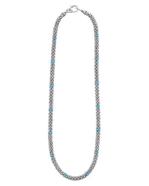 Lagos Caviar Ceramic Collar Necklace - White