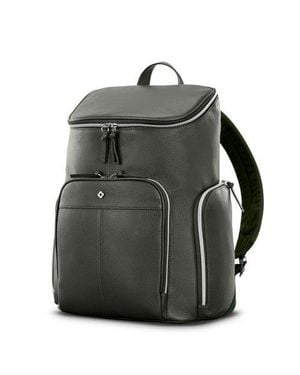 Samsonite Mobile Solution 2 Leather Deluxe Backpack - Gray