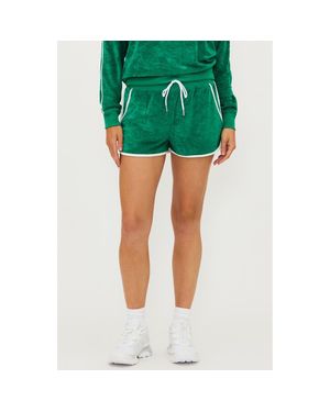 Beach Riot Rynn Velour Shorts - Green