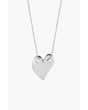 Yoj Loff Maxi Heart Necklace - White