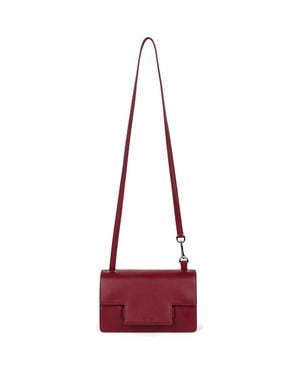 WE-AR4 The Accordion Leather Shoulder Bag - Red