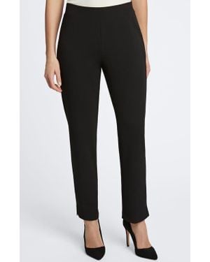 Foxcroft Louisa Crepe Knit Ankle Pants - Black