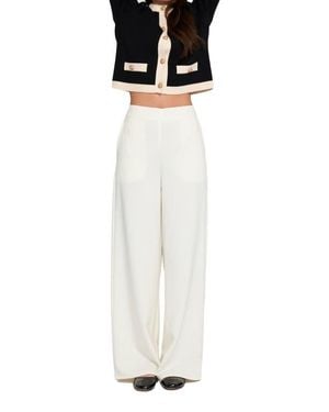Elle Collection Wide Leg Trouser Wide-Leg - White