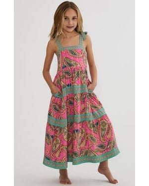 Beach Riot Kids' Tiered Dress - White