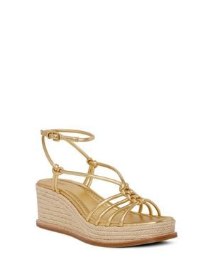 PAIGE Julian Espadrille Ankle Strap Platform Wedge Sandal - Natural
