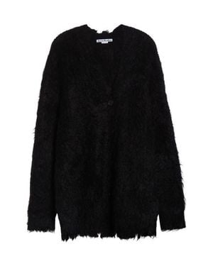 Acne Studios Kaul Hairy Wool & Mohair V-Neck Cardigan - Black