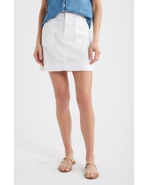 Frank & Eileen Jameson Cotton & Linen Utility Skirt - White