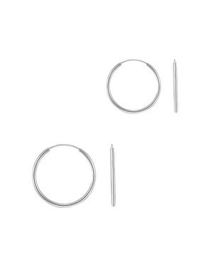 Donatello Gian 2Pk Sterling Hoops Set - Metallic