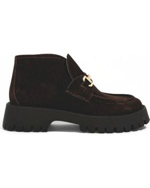 Amie Rafa Dario Suede Horsebit Boots - Black