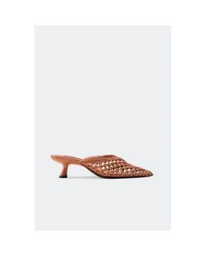 Simon Miller Knotted Gala Mule Kitten Heel - White
