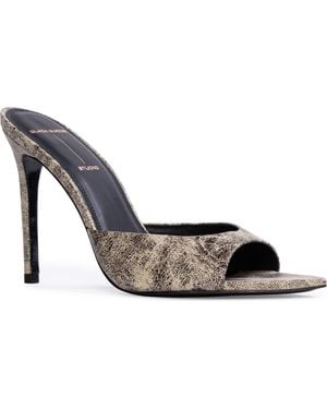 Black Suede Studio Brea Pointed Toe Sandal - Gray