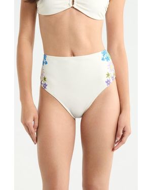 Hutch Rothy High Waist Bikini Bottoms - White