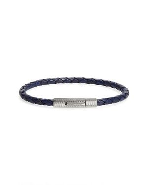 Jonas Studio Single Braided Leather Bracelet - Blue