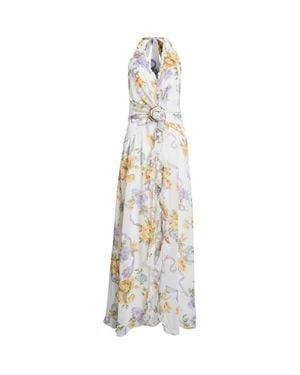 Parker Floral Ruffle Maxi Dress - Metallic