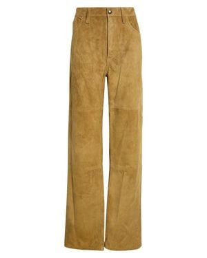 Altuzarra Mills High Waist Suede Pants - Natural