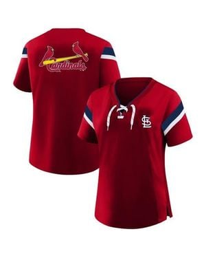 Profile St. Louis Cardinals Lace-Up T-Shirt - Red