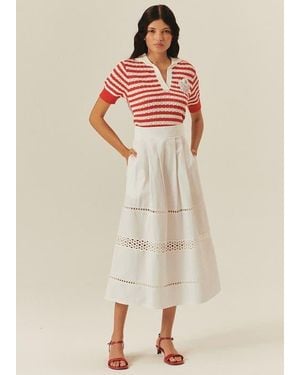 Exquise Sydney Midi Skirt - Natural