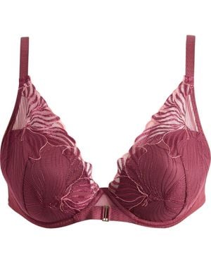 Chantelle Legend Underwire Plunge T-Shirt Bra - Red